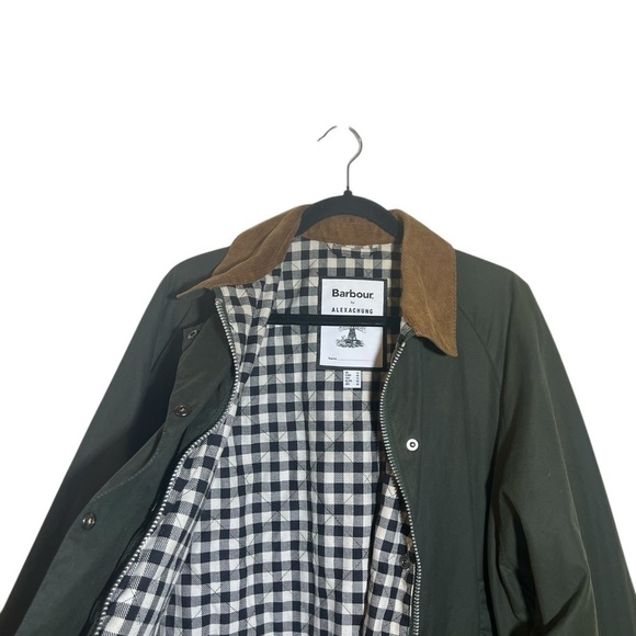 Barbour by AlexaChung Green Edith Waxed Jacket US 10 - Picture 9 of 14